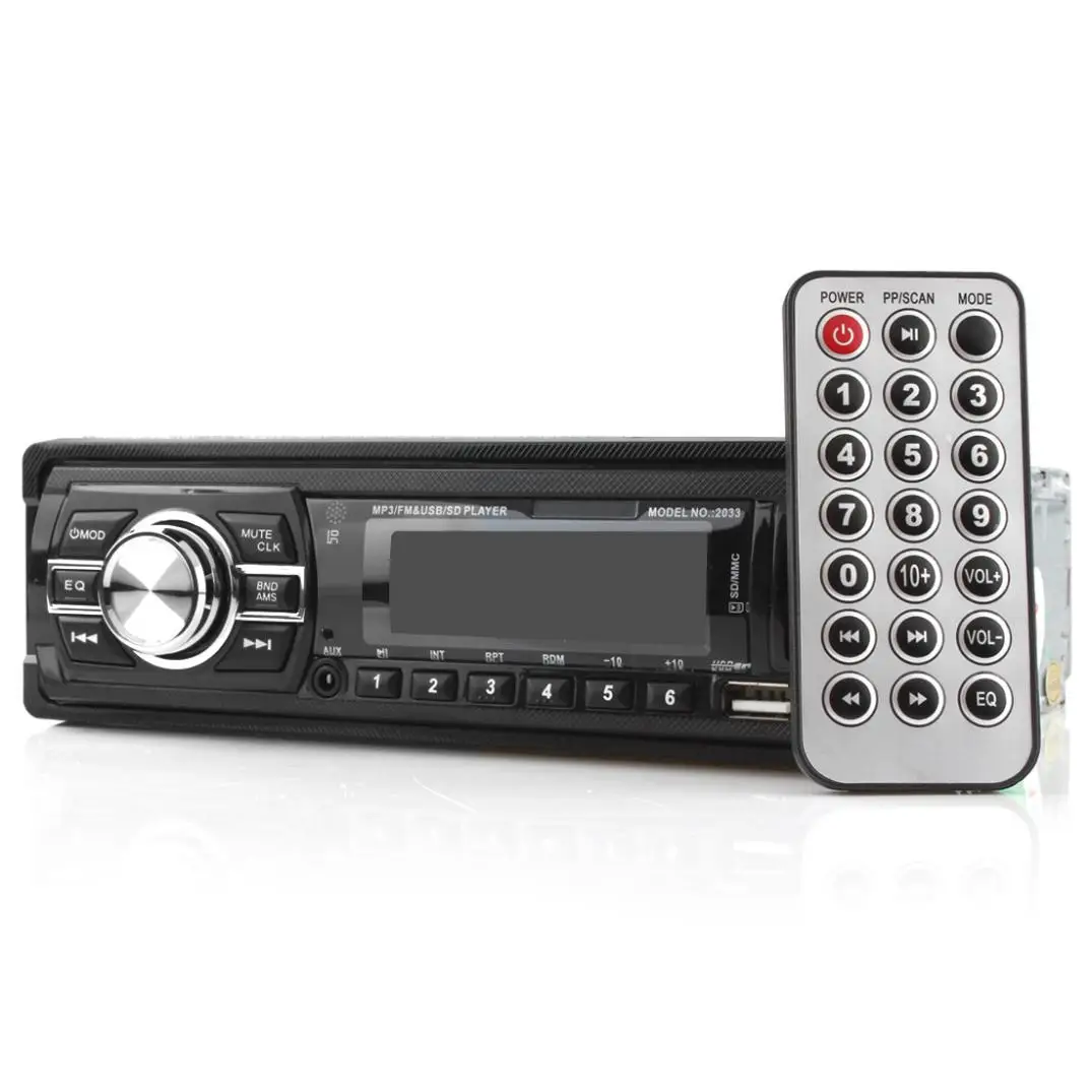 In-Dash 12V автомобильный аудио стерео FM Aux Входной приемник SD USB MP3 радио плеер+ пульт дистанционного управления