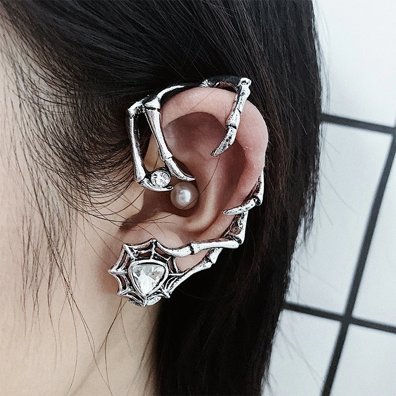 Butterfly Flower Earring | Zircon Ear Clip Earring | Spider Gothic Jewelry  - Punk Style - Aliexpress