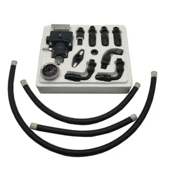 

1Set Fuel Pressure Regulator set 3 Colors Adjustable Fuel Pressure Regulator Kit Oil 0-100psi/0-160psi Gauge -6AN