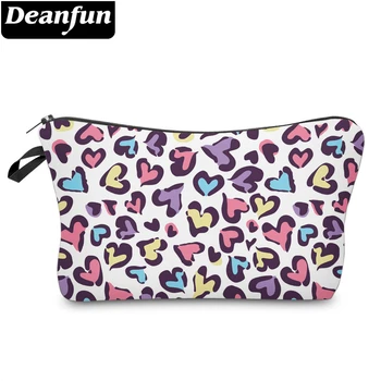 

Deanfun Women Fashion Cosmetic Bag Colorful Heart Printing Waterproof Pencil Bags Travel Organizer Bag 52160
