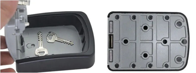 4 цифры металлический открытый безопасный ключ коробка для хранения ключей Органайзер коробка безопасности замок Коробка Открытый настенный чехол для хранения инструментов