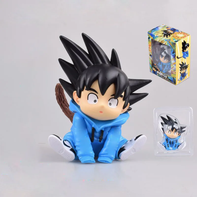 

2020 NEW Anime Dragon Ball Z Son Goku Tide clothes Q vresion PVC Action Figure Model Collection Toys Gift for Kids 12cm