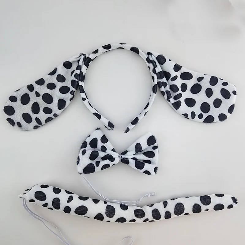 Kids Boys Girls Dalmatian Dog Ear Headband Bow Tie Tail Animal Cosplay Party Halloween Costume for Kids Birthday Gift Christmas Kids Boys Girls Dalmatian Dog Ear Headband Bow Tie Tail Animal Cosplay Party Halloween Costume for Kids Birthday Gift Christmas