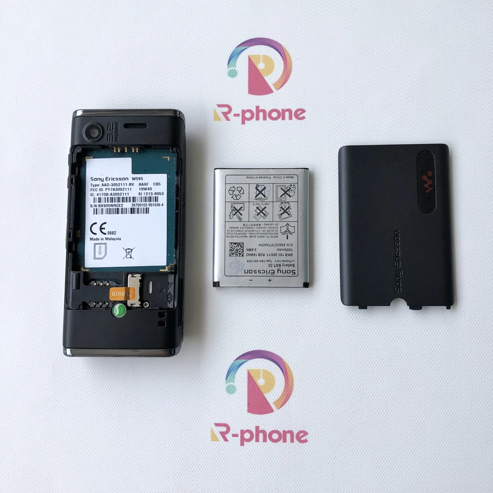 Оригинальный разблокированный мобильный телефон Sony Ericsson W595 Восстановленный