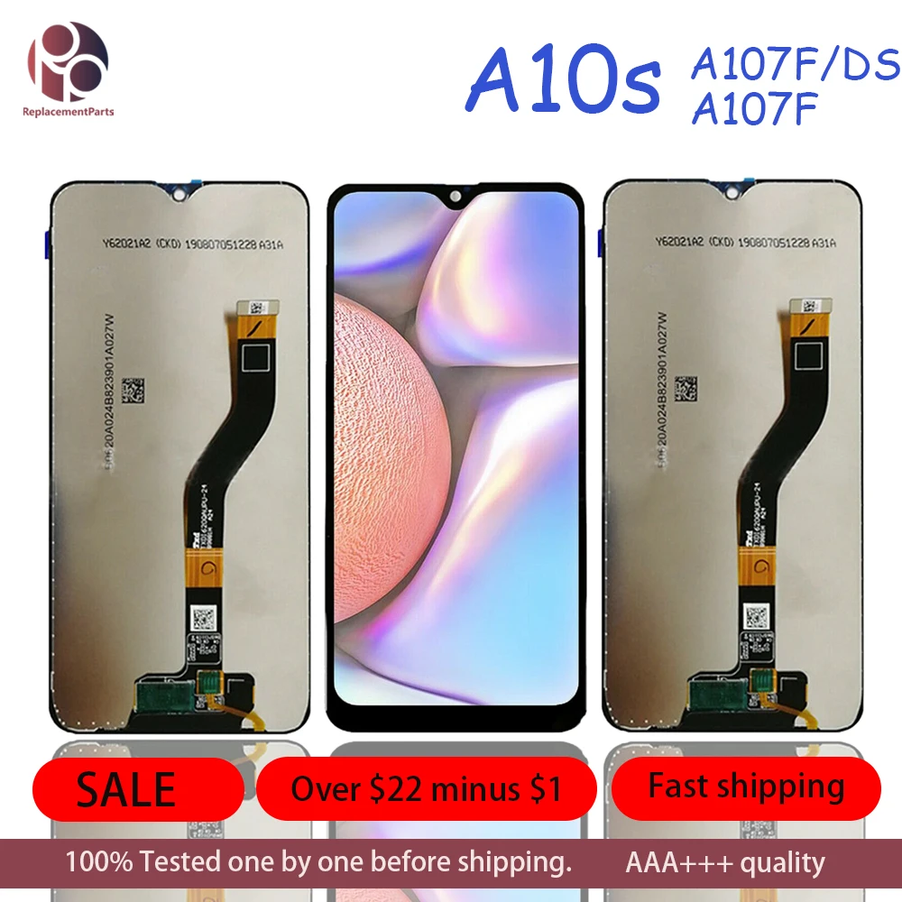 10 шт. ЖК-дисплей для samsung A10s A107/DS A107F A107FD A107M кодирующий преобразователь сенсорного экрана в сборе