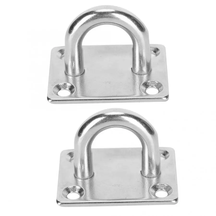 2pcsMultifunction крюк для гамака из нержавеющей стали для йоги, подвесная пластина для тренажерного зала с песком, кронштейн для крепления на открытом воздухе, поворотное крепление, аксессуары
