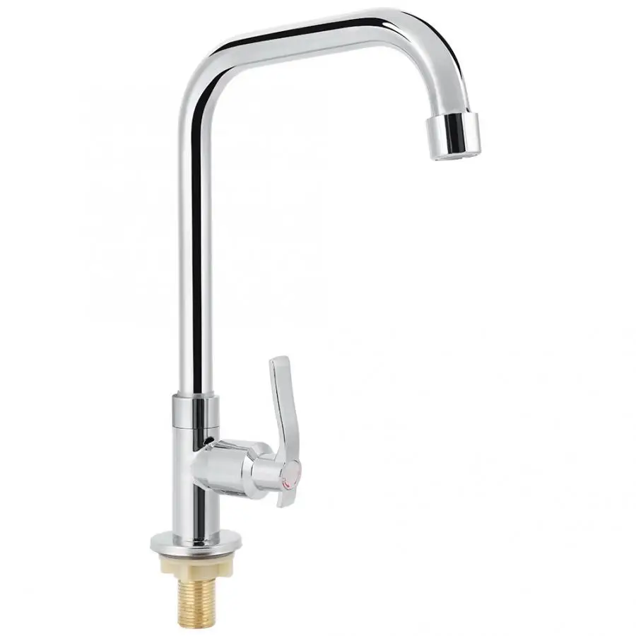 

Modern G1/2in Single Handle Kitchen Sink Water Faucet Single Cold Water Tap Home Accessory Not Easy To Rust And Durable In Use