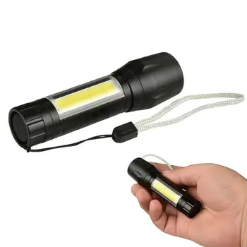 

Yunmai 1000LM XPE+COB LED Flashlight 14500/AA 4 modes Clip Torch