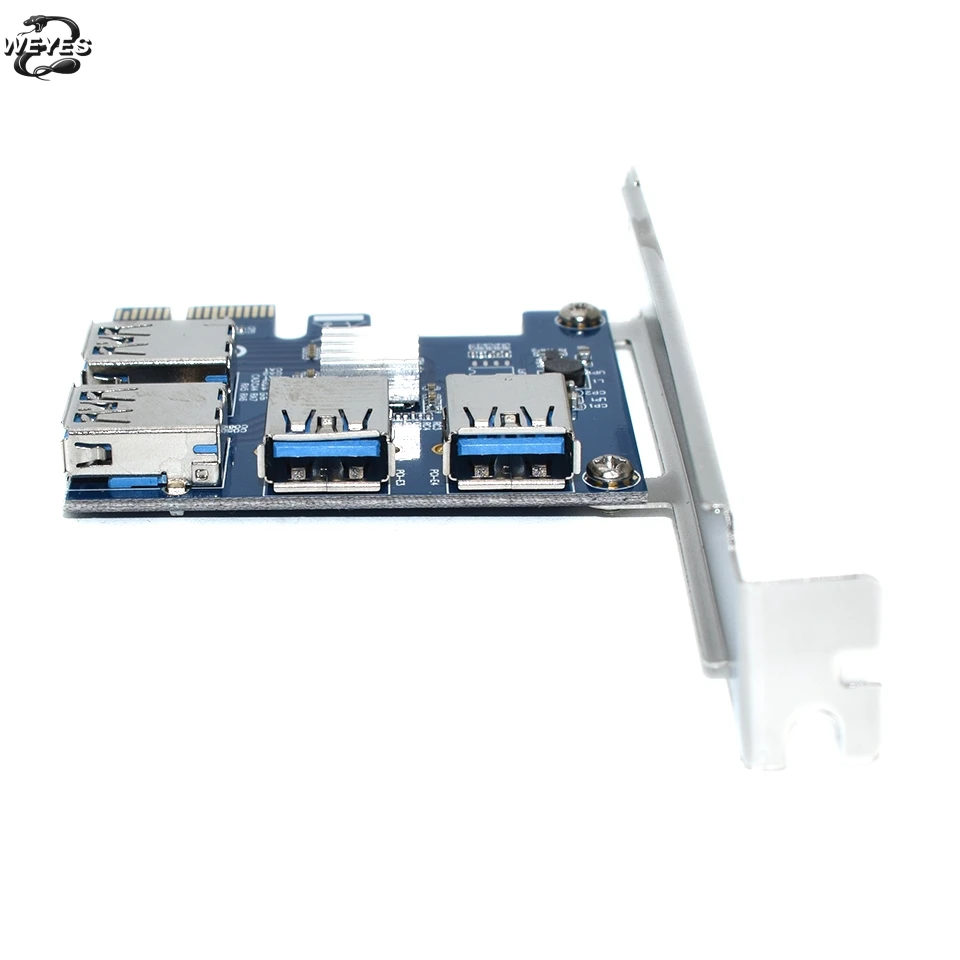 Переходная карта PCIE PCI E Express 1 16x1 4 слота USB 3 0 адаптер мультипликатора для майнинга