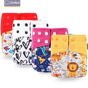 

Elinfant ECO-friendly Cloth Diaper Baby Pocket Waterproof Cartoon Owl Baby Diapers Reusable Cloth Nappy 1PC Pack