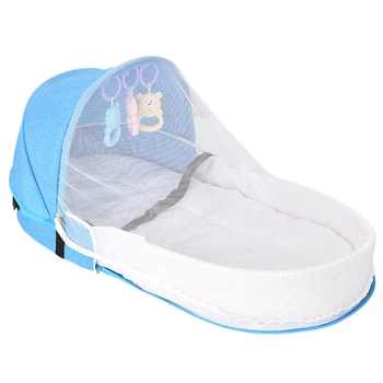 

Portable Crib Baby Bed Newborn Bed Sun Protection Mosquito Net Foldable Outdoor Travel Bed Breathable Infant Sleeping Basket