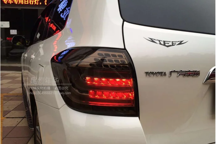 Черный Автомобильный задний светильник s для Toyota Highlander 2012- задний светильник s светодиодный задний светильник DRL+ тормоз+ сигнальная Автомобильная задняя лампа - Цвет: Черный