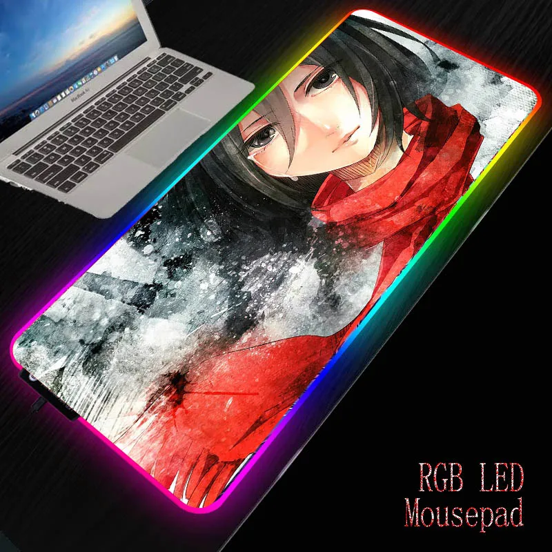 MRGBEST аниме девушка игровой RGB USB Коврик для мыши Lockedge Gamer компьютерный