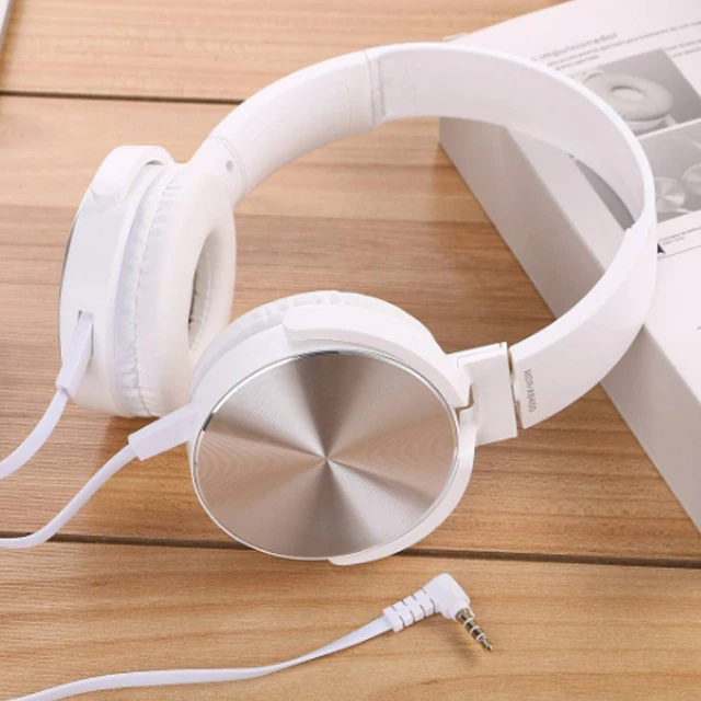 PHOMAX Gaming Headset Shack The Sound Quality Wired Earphones with Microphone 3.5mm audio cable for iPad Tablet Smart phones White