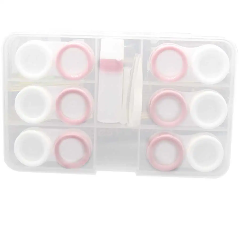 pink white Горячая Распродажа портативная контактная Крышка для объектива прозрачные контактные линзы Контейнер Для Хранения Чехол гаджеты - Цвет: pink white