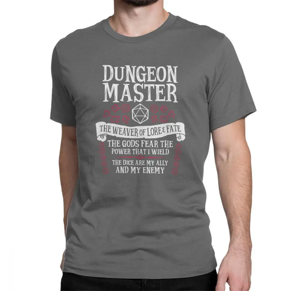 Dark Grey One yona Dungeon Master The Weaver Of Lore Fate футболки для мужчин Подземелья и Драконы ДНД забавная хлопковая графическая футболка с круглым вырезом - Цвет: Dark Grey
