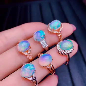 

100% NATURAL ETHIOPIAN WELO FIRE OPAL CABOCHON Ring 8x10mm 1pc