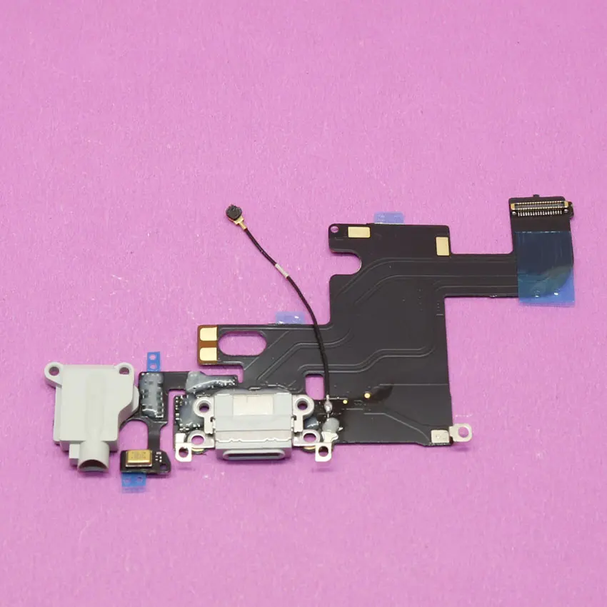 

Light gray Charging Charger Port USB Dock Connector Flex Cable For iPhone 6 4.7" 6G with Headphone Jack Mic Flex Cable Ribbon