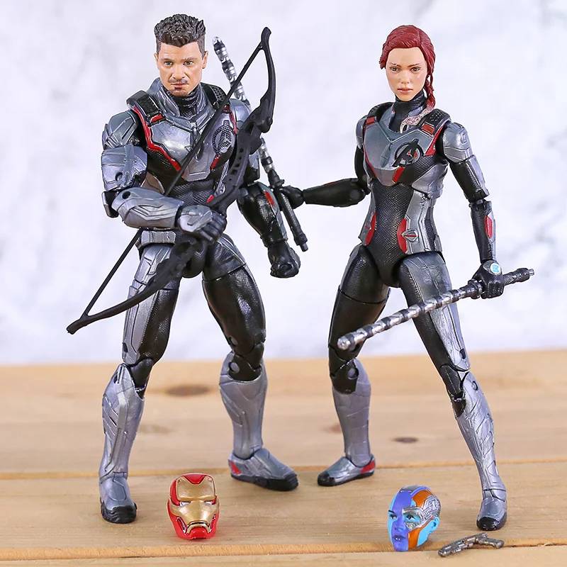 

Original Genuine Marvel Avengers Endgame Hawkeye Iron Man Black Widow Nebula 6" Action Figure Collectible Model Toy