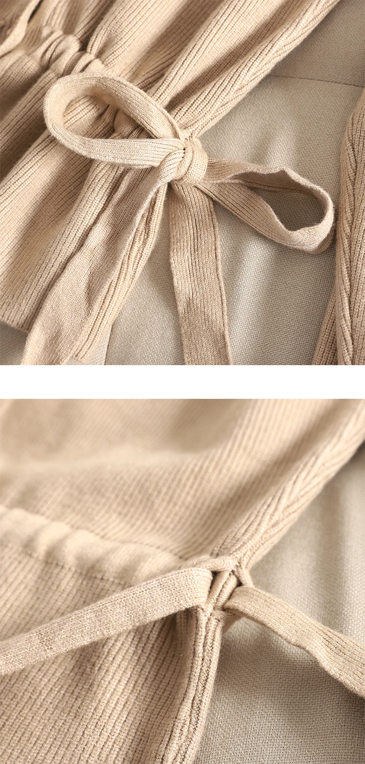 Neploe New V Neck Knitted Sweater Cardigans Women Slim Waist Lace Up Bow Solid Pull Femme Autumn Slim Elegant Button Coat 46944