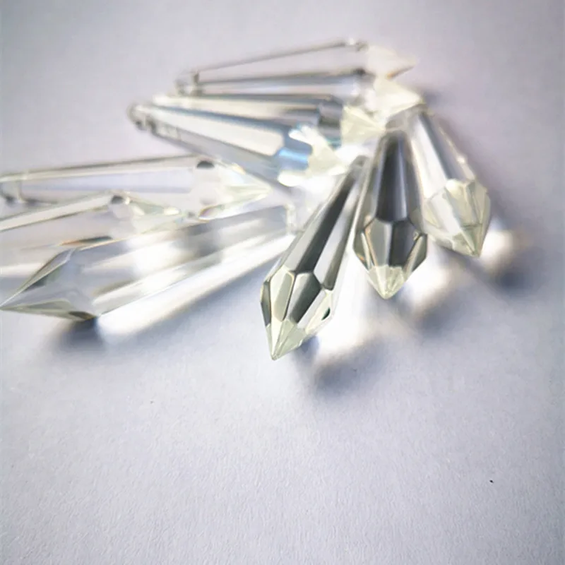 Top Quality 10pcs 63MM Clear Chandelier K9 Crystal Glass Lamp Prisms(Free Ring) For Candelabra Ceiling Lights Wedding Decoration