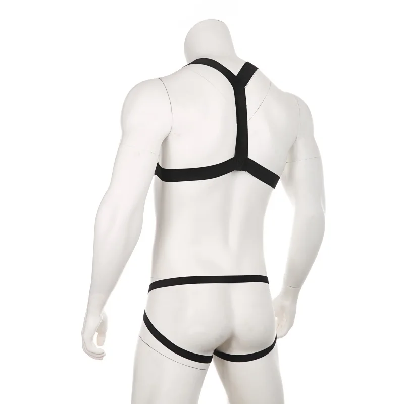 CLEVER-MENMODE Men Body Chest Harness Thongs Set Elastic Shoulder Strap Lingerie Jockstrap Stage Clubwear G String Costume Sexy Bondage Tops -Zentai shop online H26fb7ed04c88420da526ab583c4ee3a0N.jpg