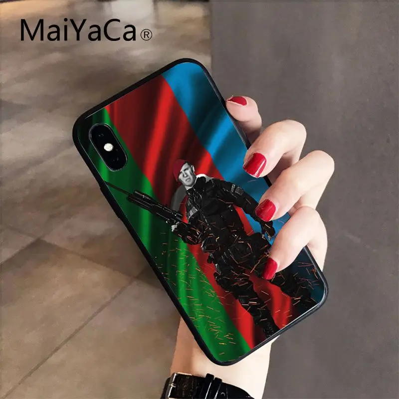 A7 Чехол MaiYaCa azerana buta flag из ТПУ для iPhone X XS MAX 6 6s 7 7plus 8 8Plus 5 5S SE XR 10 - Цвет: A7