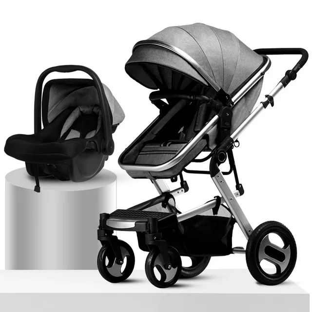 $US $199.59  High Landscape High Quality Linen Newborns Baby Cart 4 Wheels Lying Or Dampening Shockproof Folding