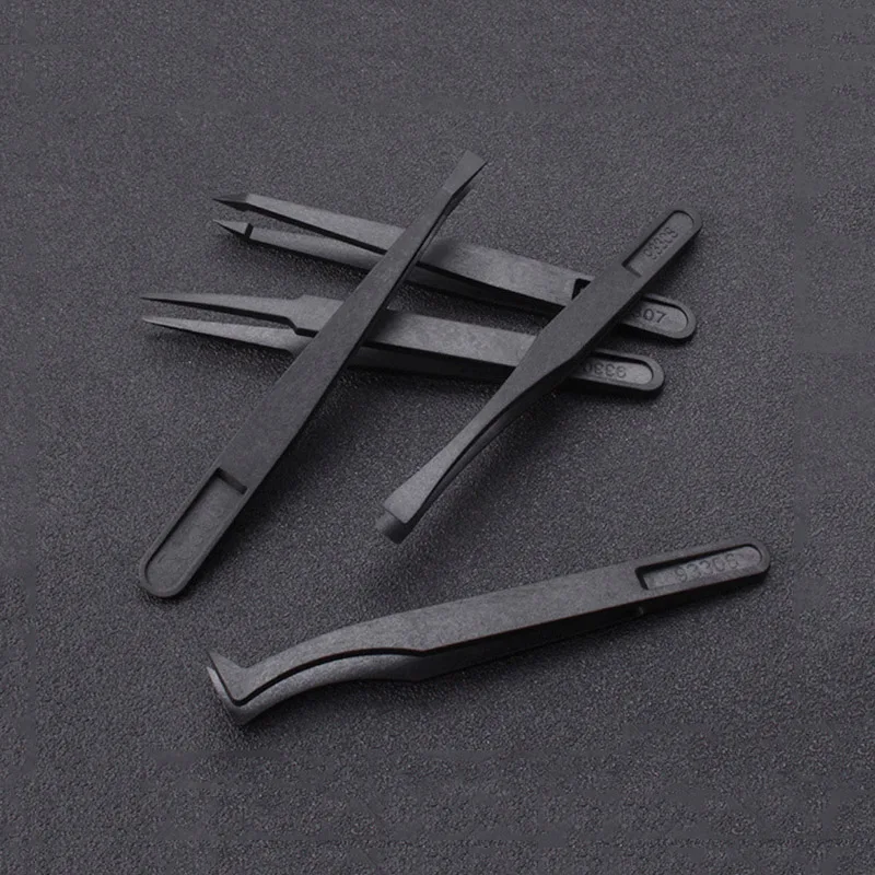 

8pcs Multifunction Anti-static Carbon fiber Electronic Tweezers Kit ESD Plastic Forcep PCB Repair Hand Operated Tools Nipper Set