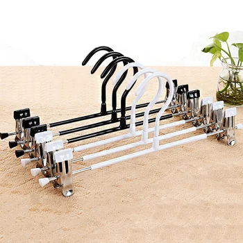 

vanzlife high-grade thick pants rack dip no slip entrained Antiskid rack household seamless telescopic hanging clip hanger racks