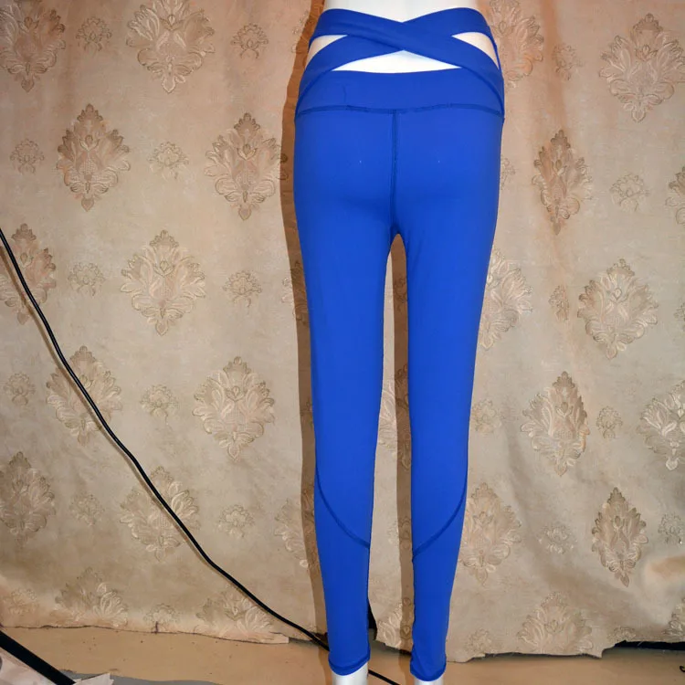 

Back Cross Yoga Pants Women's Elasticity Tight High-waisted Athletic Pants Running Trousers Quick Drying Pants Fitness Pants Leg