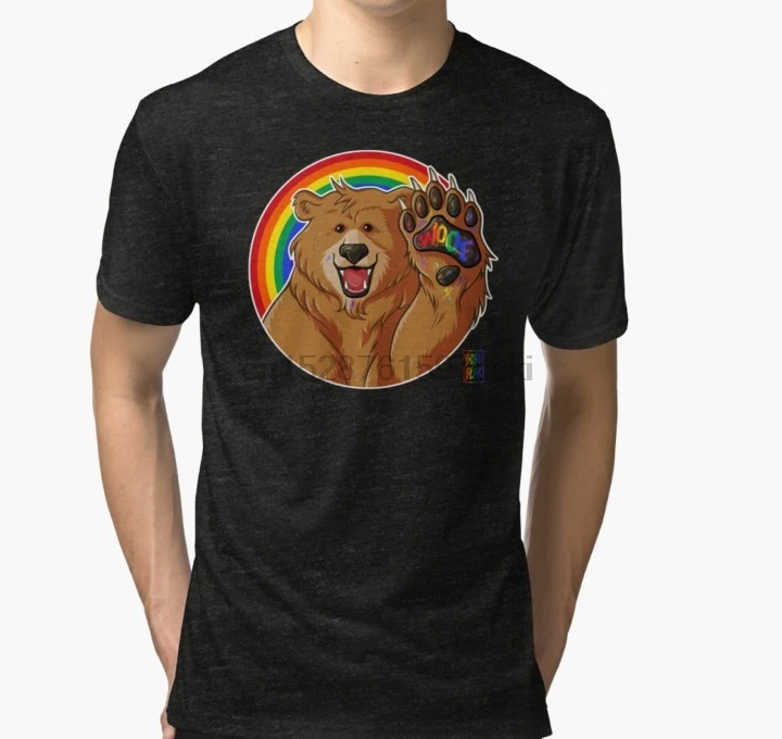 Men tshirt BOBO LIKES TO WOOF GAY PRIDE T Shirt Printed T-Shirt tees top |