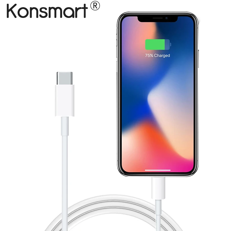1 м PD Быстрая зарядка USB C кабель для Apple iPhone 11 Pro Max 8 Plus X XR XS Max iPad Air USB-C-8 Pin кабель для синхронизации данных шнур питания - Тип штекера: USB-C to 8pin Cable