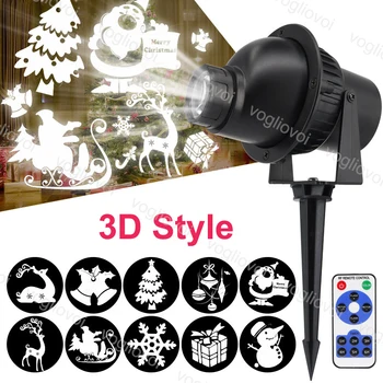 

Vogliovoi Projectors Lights 3D 5W Led Wall Decoration White With Controller For Halloween Christmas Snowflakes Party