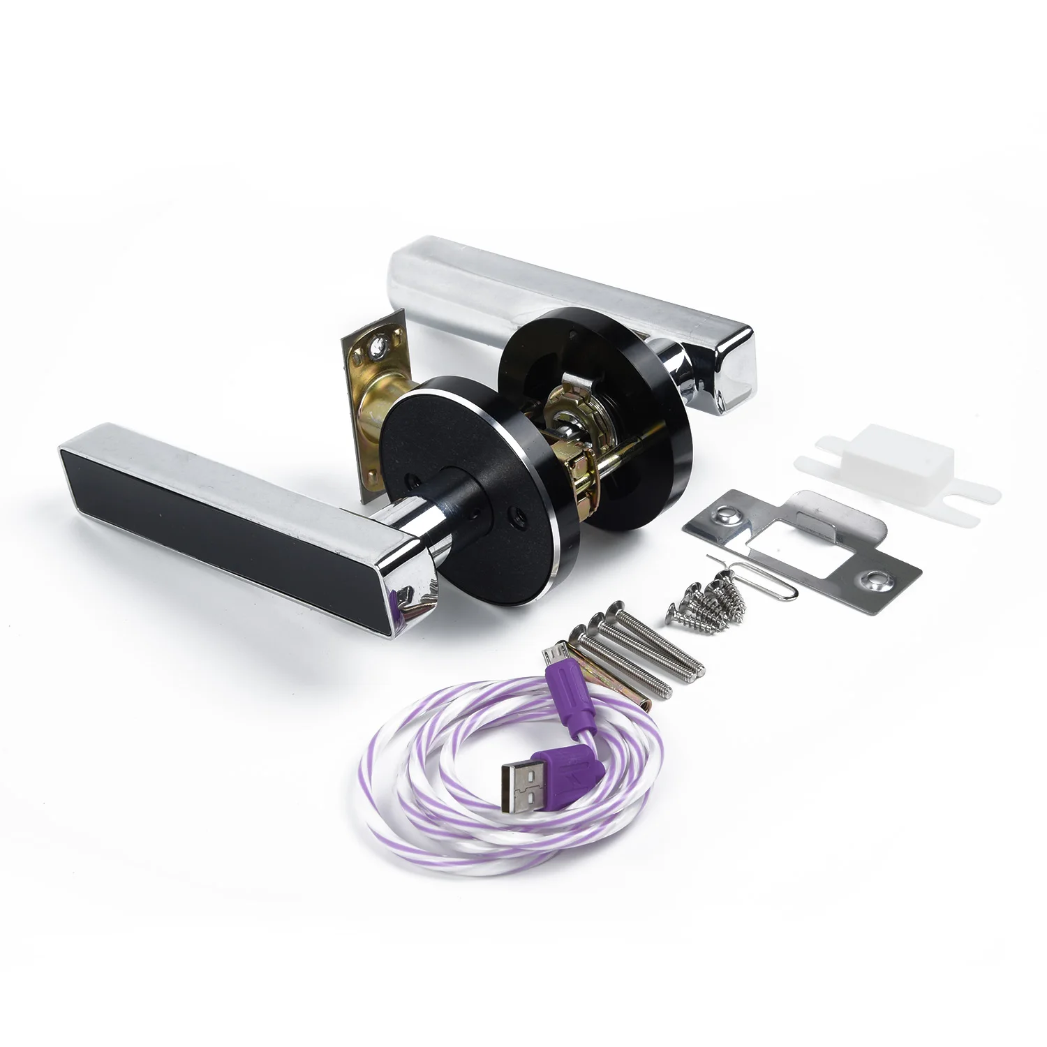 

Stainless Steel Fingerprint Lock Smart Biometric Door Lock Security Locks Sets.