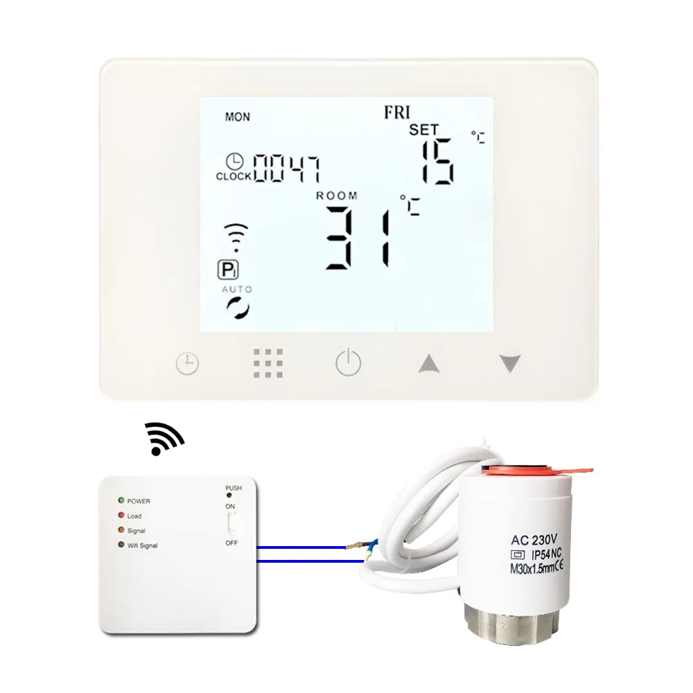 MJZM BGL09RF WiFi & RF Беспроводной термостат для газовый котел отопления Температура