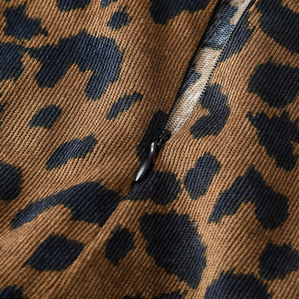 MUQGEW Летняя женская Юбка До Колена модная женская леопардовая печать карманный пакет бедра на молнии зауженный сплит сексуальная юбка# g3