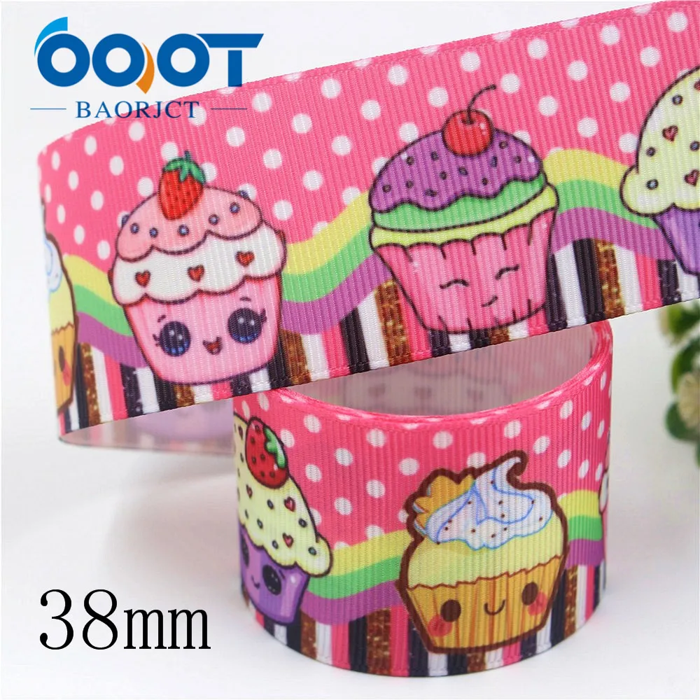 OOOT BAORJCT I-19906-2093, 38 мм, 10 ярдов мультфильм тепловой передачи печатных корсажные ленты, одежда лук крышка DIY украшения