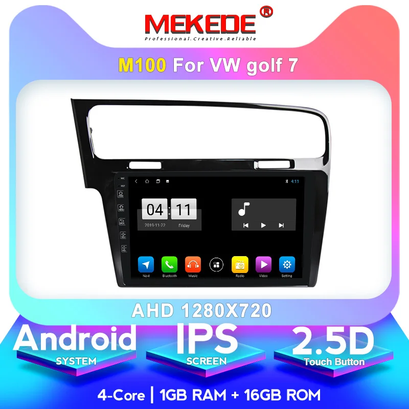 MEKEDE 4G LTE 4G+ 64G Android 10,0 автомобильный Радио Мультимедиа Видео плеер навигация gps для Фольксваген Гольф 7 Гольф 7 2013