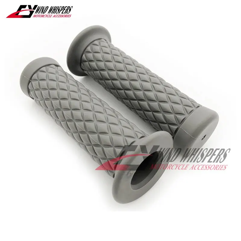 1 пара мотоциклетных Ретро руля ручки Кафе Racer Рули аксессуары гибкие мягкие рукоятки для CB400ss GN 125 GC 125 - Цвет: gray