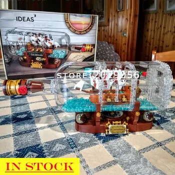 

16051 In Stock Pirates of the Caribbean Ship in a Bottle Building Blocks Bricks Kids Gifts bela 21313 16016 16002 16042 22001