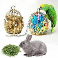Parrot Shredder Bird Toys Stainless Steel Cage Bird Feeder Paper Foraging Vegetable Millet Basket Container For Cockatiel Conure 1