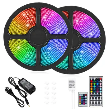 

LED Strip Lights RGB Waterproof Light Strip 10M 300 LEDs Remote Control Decorative Lamp TN88
