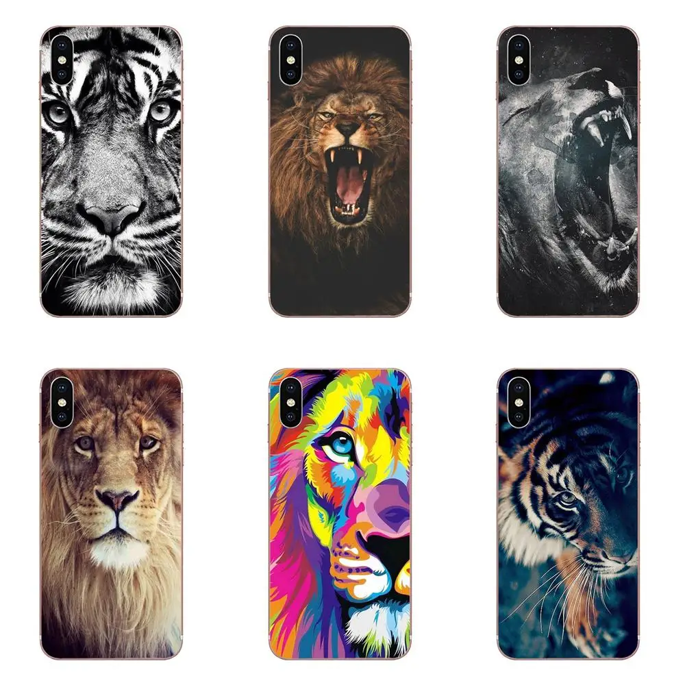 Чехлы ультратонкие Tiger Meow Тигры Лев зверь для Apple IPhone X XS Max XR 4 4s 5 5C 5S SE 6 6S 7 8 Plus |