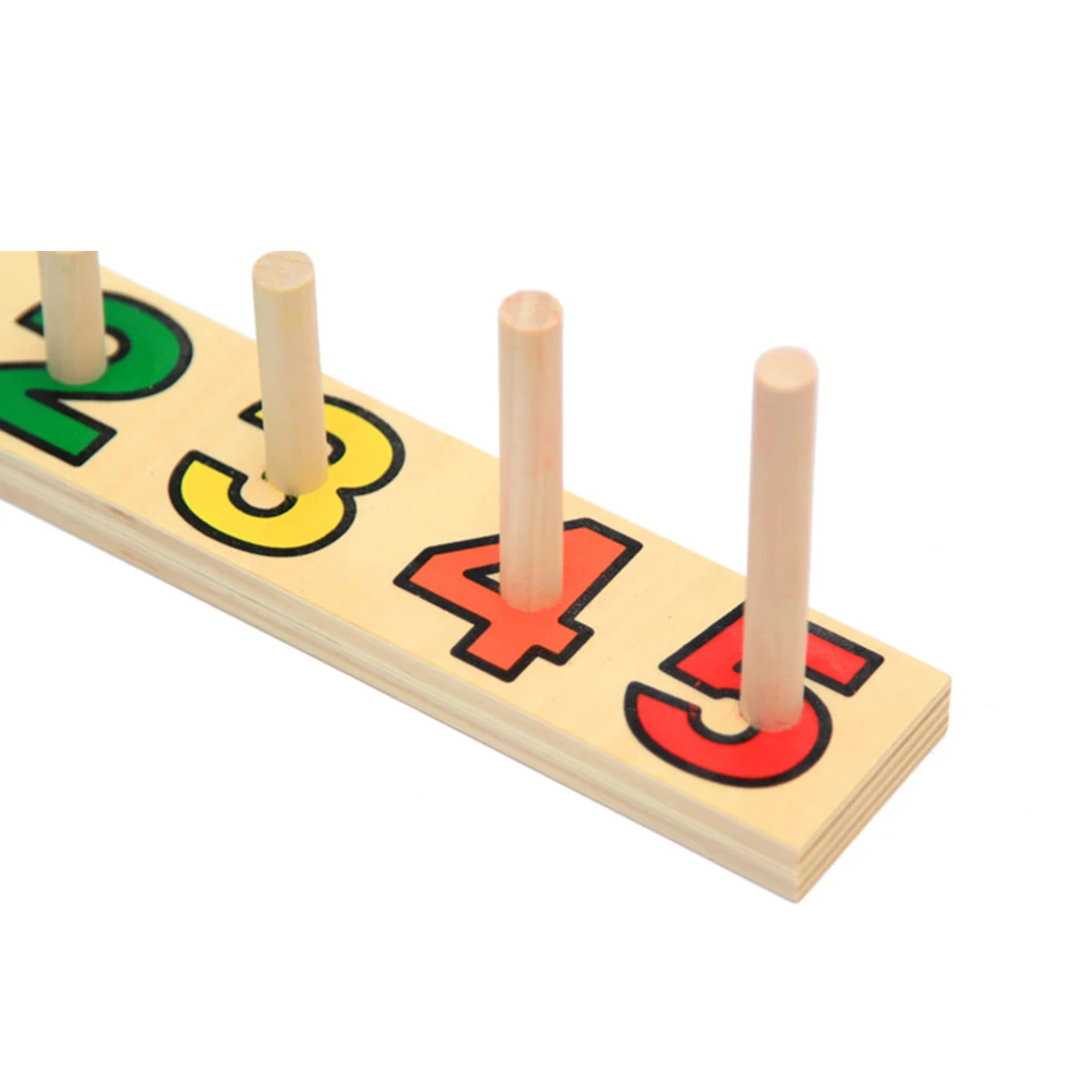 Wooden Stacking Rings Arithmetic Math Counting Color Matching Education Kids Toy Months Babies Games learning match toy