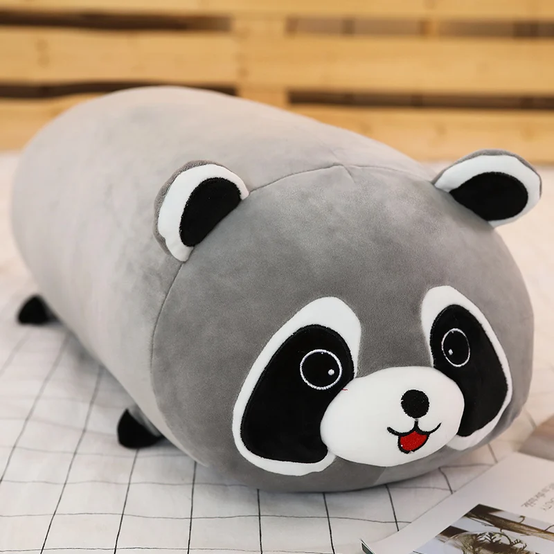 50-80 см мягкие животные плюшевые игрушки прекрасный единорог панда енот печать Свинья Мягкие Длинные спальные подушки мультфильм куклы для девочек подарок