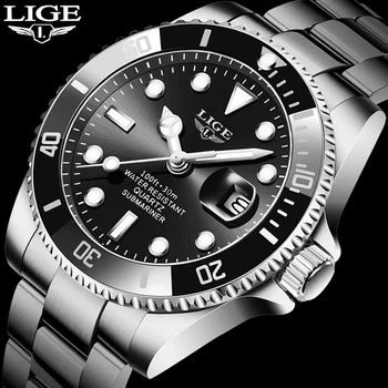 

LIGE Top Brand Luxury Fashion New Men Watch 30ATM Waterproof Date Clock Male Sport Watch Men Quartz Wristwatch Relogio Masculino