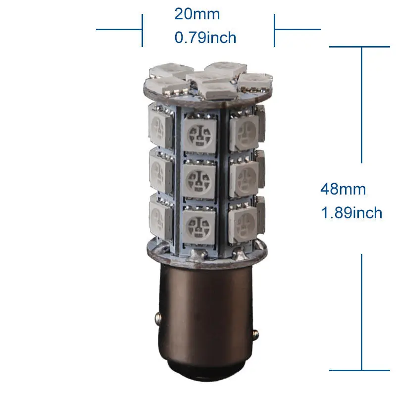 2 шт. желтый 1157-5050-27SMD светодиодный Автомобильный задний стоп-сигналы, парковочные огни, длительный срок службы, долговечный в использовании