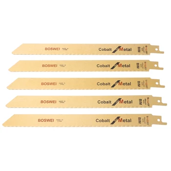 

5 Pc 9 Inch BIM Reciprocating Quick Cut Saw Blade S1122EF For Metal Wood Cutting