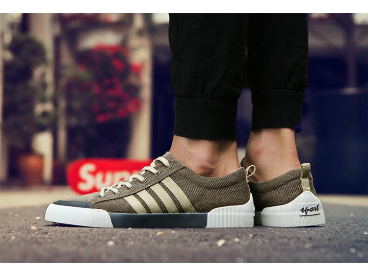 SHANTA Men Canvas Shoes 2020 Fashion Solid Color Men Vulcanized Shoes Lace-up White Casual Shoes Men Sneakers Tenis Masculino 36 H26fc5ff1a84b4867a93cac890f4619d6y